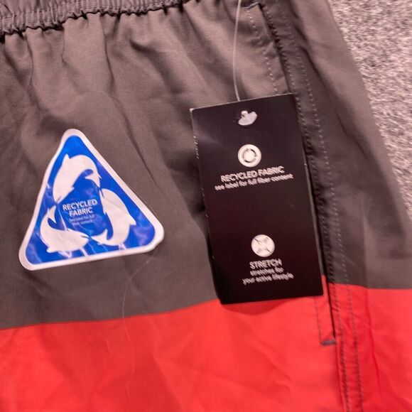 New Ocean & Coast Swim Shorts Men 2XL Gary Striped Drawstring Lined Pockets - Picture 5 of 13